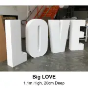 3D Big LOVE / Giant LOVE / Polystyrene Foam Letters 110cm high