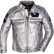 Zero Totem Silver Motorcycle Leather Jacket