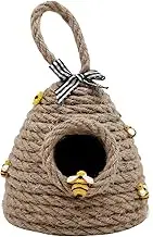 manhegari Handmade Beehive Decor - Hand Woven Bee Hive Ornaments | Stylish Honey Bee Figurine Tiered Tray Decorations For Farmhouses Home Shelves