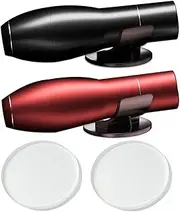 Car Safety Hammer Window Breaker with Seat Belt Cutter 2 Pack, Car Glass Breaker Emergency Escape Tool with 2 Bases & 2 Testing Glass (Black + Red)