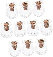 HAMPPLIES 10 Sets Wishing Bottles with Corks Clear Drift Glass Bottles for Decor Essential Oils and Perfumes and Compact Design for Desktop Use