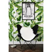 Green Banana Leaves wall Home Tropical leaves Non-Woven wallpaper Leaf mural