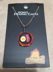 Studio Ghibli Howl's Moving Castle Calcifer Bacon & Eggs Necklace