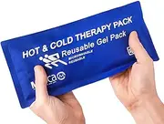 Reusable Hot Cold Compress for Pain Relief - 5" x 10", Soft & Comfortable Ice Pack for Injuries, Recovery, Knee, Shoulder Pain, Sprains, Migraines, Physical Therapy, Fast Joint and Muscle Pain Relief …