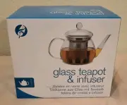 Adagio Teas • 17oz • Borosilicate Glass Petite Teapot & Infuser • Brand New!
