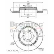 Bremtec Euro-Line GeoZinc Coated Brake Rotor - BDR16600EL