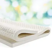 Giselle Bedding Queen Mattress Topper, Latex Bed Mat Pad Cover Foldable Soft Mattresses Toppers Anti Fatigue Silicone Sleeping Mats Home Bedroom Furniture, 5cm Thick 7 Zone Removable Covers Beige