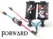 1.25" Tattoo Machine 8-32 Coils Crimson Washers Harley Quinn & Joker Custom Cap