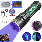 USB LED UV Ultra Violet Flashlight Blacklight Light 365nm Inspection Lamp Torch