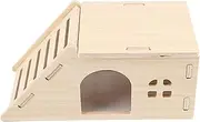 Hamster House - Escape-Proof Wooden Mice Cage | Chew-Proof Pet Accessories with Climbing Ladder | Hamster Climbing Frame Bridge | Wooden Ladder | Small Animal Cage for Home Indoor