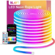 LED Neon Rope Strip Light, 16.5FT RGB+IC Waterproof Flexible Led Strip Lights...