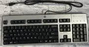 ** HP KU-0133 Smart Card Terminal Black/Silver USB Wired Computer Keyboard J1v