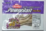 berkley powerbait maxscent max scent flat worm 3.6" smelt drop shot