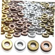 Rondelle Spacer Beads, 200pcs 6mm Flat Round Spacer Beads - Metal FOUR COLORS