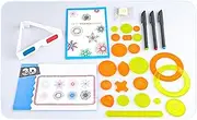 Paint Stencils,3D Spiral Set | Creative Painting Template Toy Multi-Functional Paper Craft Supplies for Table Home School Outdoor Preschool Family Birthday