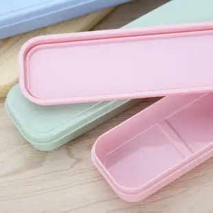 餐具盒送卡扣空盒大號學生外帶筷子勺子便攜式收納盒塑料防塵帶蓋