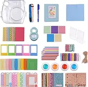 17-in-1 Instant Camera Acc Ories Kit Repla Ent for 7S/7C Instant Film Camera with Case/Album/Selfie Mirror/Stickers/Frames/Lens Filter/Lanyard and More Multicolor