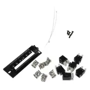 6-Port Patch Panel CAT6 Blank Keystone Panel LAN RJ45 Network Cable Adapter