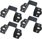 Bed Frame Hardware Brackets | Bed Hardware Heavy Duty Brackets,4X U-Shaped Bed Rail Brackets, Headboard Attachment Kit, Cold Rolled Steel Bed Frame Hardware