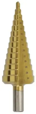 Step Drill 4 -30mm Straight Flute HSS TiN Coated 8030-M3 Bordo