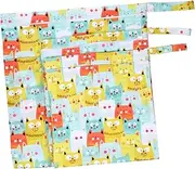 ANDRESLAD Printed Diaper Bag Ster Wet Bag Pouch Nursery Diaper Bag Cloth Diaper Nappy Bags Diaper Storage Bag Zipper Storage Bags Nappy Wet Bag Handle Blue Tpu Waterproof Membrane