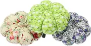 Homoyoyo 3Pcs Flower Pattern Wrist Pin Cushions Portable DIY Sewing Accessories for Cross Stitch Embroidery and Quilting for Needlework Enthusiasts
