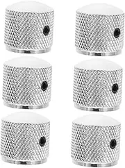 Kisangel 6Pcs Metal Volume Control Knobs for Electric Guitar Bass Replacement Knob with Stylish Design Easy to Install Guitar Parts for Musicians