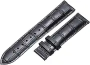 [WAHRE] Genuine Leather Watchband Fit for Tissot Fit for Le Locle T41 T006 PRC200 Watch Strap 18 19 20 21 22mm Wrist Belt Bracelet 1853 Watch Band(Black no Clasp,18mm)