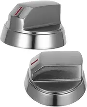 PAMINGONO 2pcs Zinc Alloy Gas Stove Knob Replacement Control Knobs for Gas Cooktops Ovens Grills Ergonomic Design for Adjustment High Compatibility Models