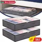 2Pcs Underbed Clothes Storage Bags Zipped Organizer Wardrobe Cube Closet Boxes