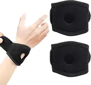 2pcs TFCC Wrist Brace, Wrist Widget, Wrist Support, Left and Right Wrists for Weight Bearing Strain Sport Wrist Pain Relief, Adjustable Flexible Wrist Straps with Holes for TFCC Tears, Wrist Band