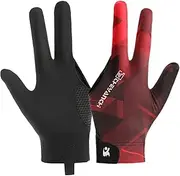 Pool Player Comfortable 3 Finger Billiard Gloves - Lightweight Pool Table Gloves