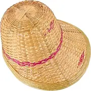 Mobestech Bamboo Sun Hat with Duckbill Design Breathable UV Protection Cap for Outdoor Events Travel Stylish Woven Straw Headgear with Wide Brim for Sun Shield