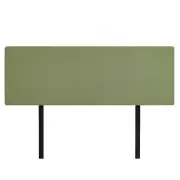 Linen Fabric King Bed Deluxe Headboard Bedhead - Olive Green