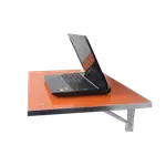 鏡面鋁合金包邊摺疊折疊餐桌電腦桌咖啡桌壁桌牆桌學習桌省空間機能性90X55CM-紅/橘/黑/灰/香檳【AAA0782】