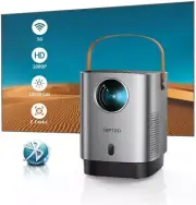 TOPTRO Mini Projector, 15000 Lumen Portable Projector 1080P Supported, 5G WiFi B