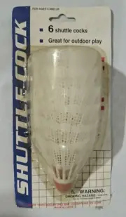 Pack of 6 Badminton Shuttlecocks - New!