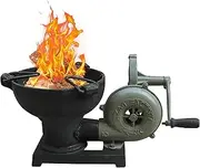 Simond Store Blacksmith's Forge with Hand Blower for Knife Making Blacksmithing Forging Tools Equipment - Vintage Style Coal Forge Furnace with Pedal Type Handle