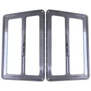 C0030-C Covingtons - Harley BagLid Dimpled Speaker Grills Chrome