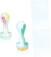 Silicone Nail Art Stamping Tool 2 Sets Compact Stamper for Nail Manicure Stamping Manicure Tool