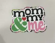Mommy and Me Scrapbook Title Handmade Paper Pierced