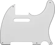 zolyet 5 Hole TL50S Guitar Pickguard 3 Ply Panels Pickguard for TL Guitar White