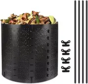 220 Gallon Compost Bin Outdoor Expandable Outdoor Composter for Leaves, Grass, C