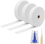 3 Rolls Jelly Roll Batting Strips,Total 150 Yards,Polyester Quilting Jelly Roll Fabric with Fabric Tube Maker and Awl,Versatile Sewing Accessories for Clothing Seat,Cushions Home Furnishings, Rugs