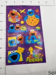 STICKER SHEET: Sesame Street Cookie Monster Elmo Jim Henson