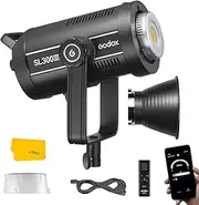 Godox SL300III SL300WIII 330W LED Continuous Video Light, Bowens Mount Daylight Balanced Light 99300Lux@1m,CRI 96+ TLCI 97+, 8 FX Effects,Ultra Silent, APP Control (SL300W II Upgraded)