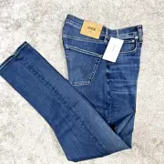Edwin Endurance Jace Jeans Mens 28x32" Denim Straight Stretch Pockets Blue Icon
