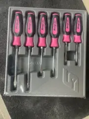 For Snap-on sgdx60bpm 6 pc screwdriver set in pink 3 flat, 3 Phillips in Sealed