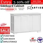 Artiss Buffet Sideboard Cabinet White Doors Storage Unit Modern Sliding Door New