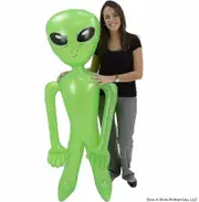 Green Alien Inflatable - 6 Foot Blow Up Prop Birthday Party Gift S